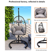 Muebles modernos para exteriores, patio, sillas de jardín, mecedora, huevo, silla colgante, sofá de ratán, para uso en Patio, Material de hierro
