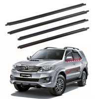 Embellecedor de Ventanilla para Toyota Fortuner 2004-2015 Burlete de Ventana Lateral Tira de Sellado Protector de Lluvia Exterior 4 Piezas