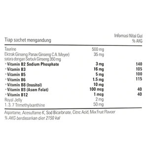 Bebida Halal con Sabor a Uva y Mango con Ginseng, Impulso Rápido de Energía, Polvo Energético Extra Joss Active - Product Image 2