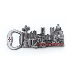 Aimant de réfrigérateur souvenir de Montréal <span class=keywords><strong>Canada</strong></span> avec ouvre-bouteille Cadeau de <span class=keywords><strong>voyage</strong></span> personnalisé pour la ville - Product Image 1