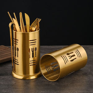 Support à baguettes en acier inoxydable, organisateur de cuisine multifonction, cage de rangement pour couverts, hauteur 6-7,9 pouces - Product Image 1