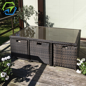 Best-Selling Modern UK Outdoor <strong>Garden</strong> <strong>Rattan</strong> Aluminium <strong>Dining</strong> Table Set Popular Patio Conversation Sofa Outdoor <strong>Furniture</strong> - Product Image 2