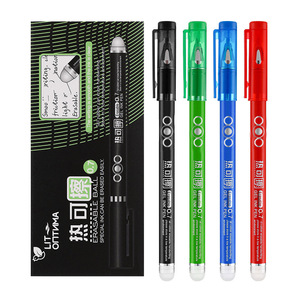 Bolígrafos de Gel Borrables en Negro, Rojo, Azul y Verde, con Botón de Presión, para Oficina y Escuela, Cuerpo de Plástico de 0.7mm con Tapas de Cierre - Product Image 3