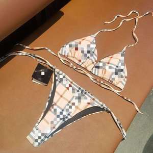 Conjunto <span class=keywords><strong>de</strong></span> <span class=keywords><strong>Bikini</strong></span> Triangular Halter Inspirado <span class=keywords><strong>en</strong></span> la <span class=keywords><strong>Pasarela</strong></span> con Hebillas Metálicas Doradas, Traje <span class=keywords><strong>de</strong></span> Baño <span class=keywords><strong>de</strong></span> Dos Piezas <span class=keywords><strong>de</strong></span> Alta Gama para Mujer, Venta al Por Mayor para Boutiques - Product Image 6