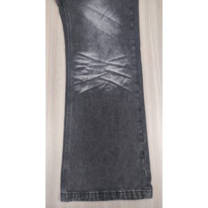 กางเกงยีนส์ผู้ชายเอว<span class=keywords><strong>ส</strong></span>ูงทรงขากว้างผ้าฝ้ายสีเข้มฟอกแบบวินเทจย้อนยุคพร้อมเอฟเฟกต์รอยยับและลายวิสเกอร์ - Product Image 4