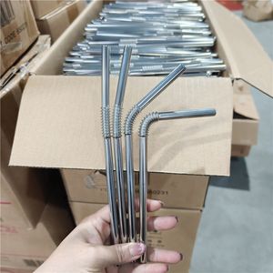 Pajita de acero inoxidable SUS304 personalizada DF, apta para contacto con alimentos, de color. - Product Image 3