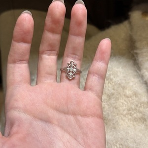 Bague en argent sterling S925 vintage avec croix iris, design de niche, haut de gamme, réglable, plaqué or 18 carats, taille unique, bague ouverte - Product Image 2