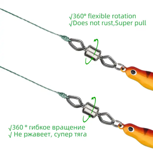 Barca Ocean Fishing girelle cuscinetto <span class=keywords><strong>a</strong></span> sfera diamantato occhio rotolante girevole in acciaio inossidabile connettore da pesca girevole - Product Image 5