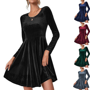 <span class=keywords><strong>Vestidos</strong></span> <span class=keywords><strong>de</strong></span> Terciopelo al por Mayor para Mujer, <span class=keywords><strong>Elegantes</strong></span>, Diseño Personalizado, Manga Larga, Espalda Descubierta, Vestido <span class=keywords><strong>de</strong></span> <span class=keywords><strong>Fiesta</strong></span> Formal Corto - Product Image 1