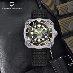 Montre mécanique pour homme PAGANI DESIGN YN009, design camouflage, cadran ajouré, automatique, 200 m, montre de plongée sportive, cadeau - Product Image 2