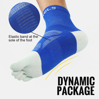 Chaussettes à cinq doigts WRELS Coolmax, tricotées, respirantes, avec soutien de la voûte plantaire, antidérapantes, absorbant la transpiration, pour la course à pied