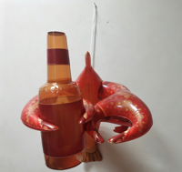 Homard Gonflable Géant avec Bouteille, Modèle de Fruits de Mer en PVC, Décoration Suspendue pour Bar, Restaurant, Fête
