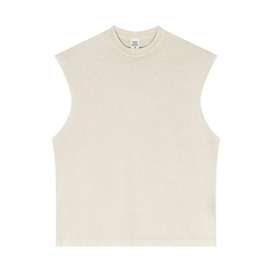 <span class=keywords><strong>Camiseta</strong></span> sin mangas deportiva de verano para <span class=keywords><strong>hombre</strong></span>, lisa, transpirable, de algodón dobby tejido de 210 g, con estampado personalizado OEM al por mayor - Product Image 2