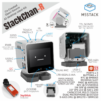 Robot de Escritorio Inteligente Chipboard M5stack Stackchan Ai con Interacción por Voz y Reconocimiento de Gestos para el Aprendizaje de IA e IoT