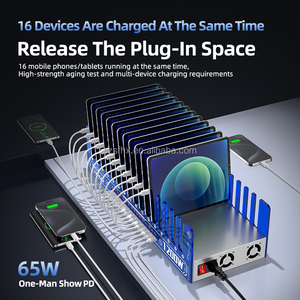 1200W 16 porte veloce PD 65W USB C Organizer per iPhone iPad Multi-dispositivo USB stazione di ricarica per <span class=keywords><strong>computer</strong></span> portatili noi - Product Image 6