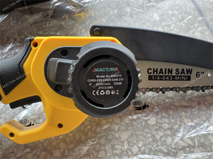 6 Inch Mini Portable Lithium Battery Chain Saw 21V Rechargeable Cordless Handheld Chainsaw Tree Pruning Wood Cutting <b>Tools</b> - Product Image 6