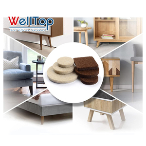 WELLTOP Nouveautés Offre Spéciale Accessoires de Meubles Patins de Protection pour Sols en <span class=keywords><strong>Bois</strong></span> Patins en <span class=keywords><strong>Feutre</strong></span> pour Pieds de Table, Canapé et Chaise - Product Image 1