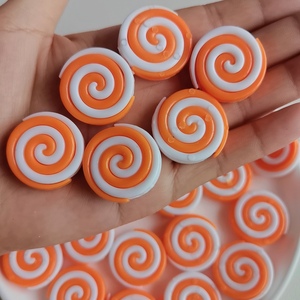 25mm Kawaii Christmas Simulation Spiral Candy Flat Back Resin Cabochon Fit Phone Case Deco Parts DIY Scrapbooking Accessories