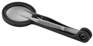 Pinzette e Specchio Pieghevole con Lente d'Ingrandimento Ottica 4.5x, Lente d'Ingrandimento Tascabile Ribaltabile, Strumento di Riparazione Integrato - Product Image 6