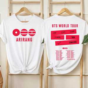 T-shirt OEM ODM Arirang 2026 World Tour B, Merch Arirang Tour, T-shirt <span class=keywords><strong>RM</strong></span> <span class=keywords><strong>Jin</strong></span> Suga JHope Jimin V Jungkook, Cadeau ARMY, Concert Kpop - Product Image 1