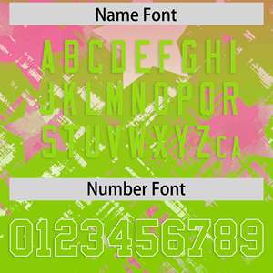 Maillot de football américain personnalisé rose néon vert dégradé avec étoiles - Product Image 5