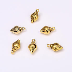 จี้หอยสังข์ขนาดใหญ่ย้อนยุคชุบโลหะด้วยไฟฟ้าอุปกรณ์ DIY สำหรับสร้อยข้อมือสร้อยคอลูกปัดหลวมจี้หอยสังข์อัลลอยสไตล์ย้อนยุค - Product Image 3