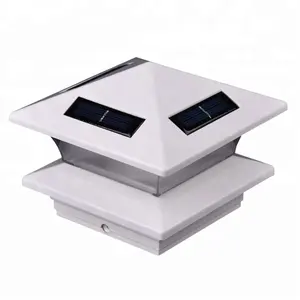 Loyal Solar Powered Led 3 X 3 5x5 Inch White Low Black Post Cap Light Square Solar Power Post Cap Light For Fence Deck