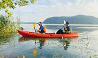 Rhinototo — Kayak moulé pour 2 + 1 famille, position assise sur le dessus, bateau à double rames