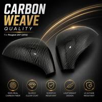Coque de rétroviseur en carbone pour Peugeot 207 308 (2006-2014) – Autocollant de protection extérieur en fibre de carbone