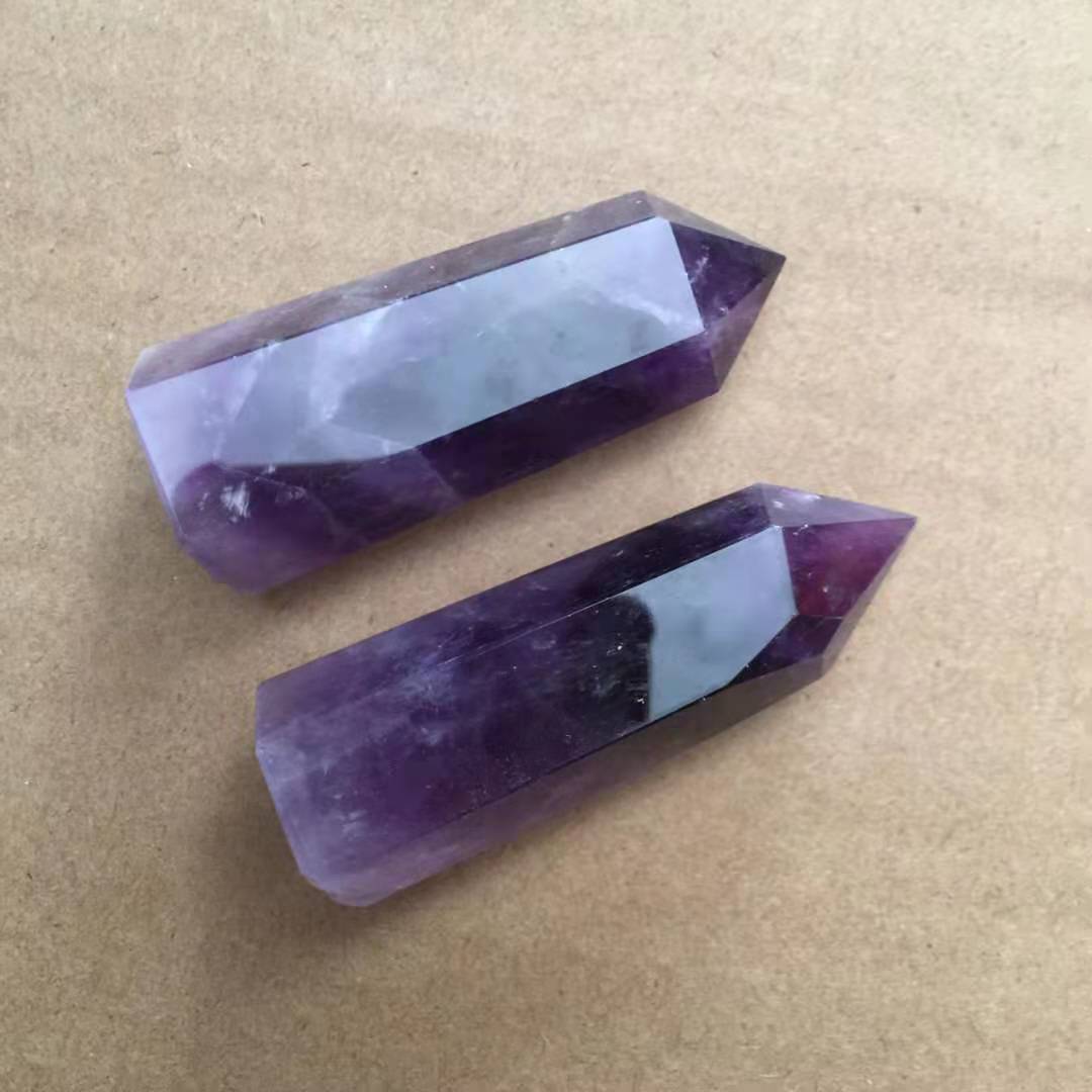 102551 天然石アメジスト六角柱、14.8＊58.5ミリ Amazon.co.jp