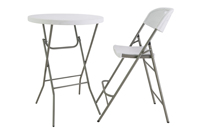 Table de Bar Ronde Pliante en Plastique pour la Location lors de Fêtes ou d'Événements