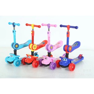 Children Scooter Three Wheel Height Adjustable With Lights For Kids Age 3 Years And Older Mixed Colors - Product Image 2