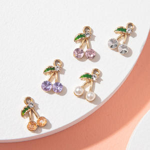 Cereza perla DIY colgante pulsera moda Color aleación galvanoplastia chica joyería accesorios para la fabricación de joyas - Product Image 1