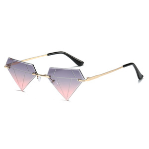 Occhiali da sole 2023 di lusso personalizzato con Logo Rimless Diamond Blue/Black/White/Red/trasparenti montature Unisex per uomo <span class=keywords><strong>e</strong></span> donna - Product Image 6