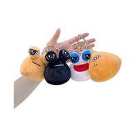 Porte-clés en peluche adorable Wanxiong, visage amusant, peluche douce, triangle, escargot, pendentif, cadeau quotidien, collection, sac à dos