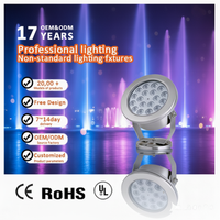 Fontaine LED subaquatique pour piscine, avec jets d'eau en acier inoxydable, RGBW haute luminosité, étanche IP68, DMX512
