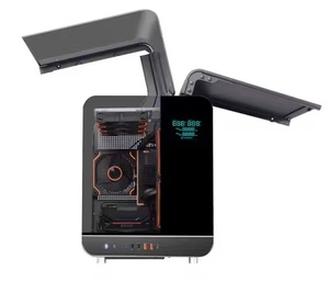 Gabinete de <span class=keywords><strong>PC</strong></span> LY, Mejores Ventas, Pantalla LCD, <span class=keywords><strong>Cristal</strong></span> Templado, Ventiladores Personalizados <span class=keywords><strong>con</strong></span> Arcoíris, Micro ATX, <span class=keywords><strong>Cristal</strong></span> Templado, SPCC, para Juegos - Product Image 4