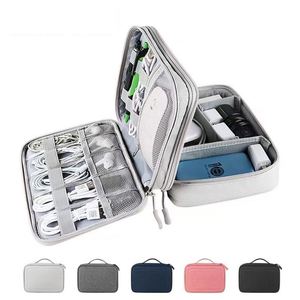 Electronics Organizer Travel Case Travel <b>Cable</b> Organizer Pouch Double Layer <b>Cable</b> Storage <b>Bag</b> - Product Image 2