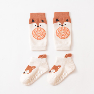 2025 vendita calda ginocchiere e calzini per bambini Set ginocchiere per bambini per gattonare morbida protezione a maglia per bambini e bambini che gattonano - Product Image 4