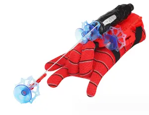 Cosplay Spider Man giocattoli fingere Super uomo arco e freccia Web Shooter sicurezza da polso giochi per bambini