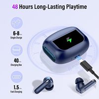 Auriculares TWS HE-076D 76D Pro Inalámbricos Bluetooth para Juegos con Pantalla Táctil Inteligente y Cancelación de Ruido