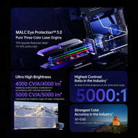 Projecteur laser 4K JMGO N3 Ultra 3500-4000 Lumens avec caméra IA Cloud, longue portée, pour cinéma maison intelligent, intérieur/extérieur, WiFi6, portable