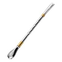 Cuillère et bombillas à maté en acier inoxydable de 20 cm