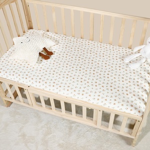 <span class=keywords><strong>Drap</strong></span>-housse personnalisable en gaze de coton pur de qualité maternelle et infantile pour <span class=keywords><strong>berceau</strong></span>, imprimé numériquement, toutes saisons, pour nouveau-né - Product Image 6