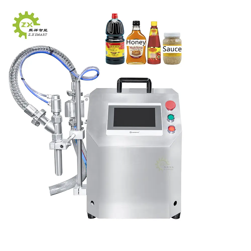 ZXSMART Automatic Small Beverage Honey Shampoo Cosmetic Plastic Paint Bottle Liquid Paste Packing And Filling Machine