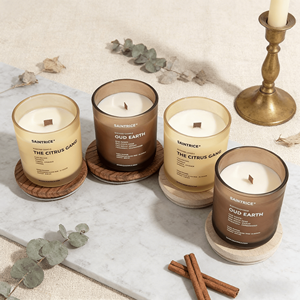 Lilin <span class=keywords><strong>Aroma</strong></span> Kedelai Mewah Terlaris Hari Ibu/Hari Raya Kemasan Kotak Hadiah Tutup Kayu Kustom Label Pribadi ODM Grosir - Product Image 1