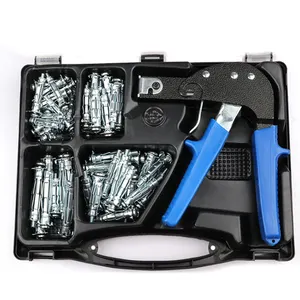 42PCS /box Hollow Wall Anchors Metal Cavity Plasterboard Plug Fixing Screw Riveter Nail Hollow Hand Tools Heavy Expansion Bolt S