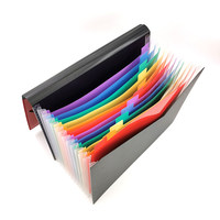 Bureau personnalisé en gros fantaisie A4 extensible sac de rangement de documents accordéon classeur en plastique avec bouton