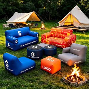 Sofá Inflable Publicitario Impermeable, Duradero, de TPU, con Impresión a Todo Color Personalizada, Silla Inflable para Exhibiciones en Eventos - Product Image 1