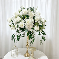 C-266 Centre de table de mariage en amarante verte artificielle et lys toucher réel, boule de fleurs artificielles suspendue de 60 cm pour événements